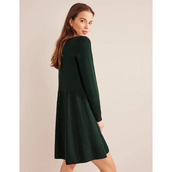 Boden Relaxed Knitted Mini Dress Green Size 14L - Picture 6 of 14